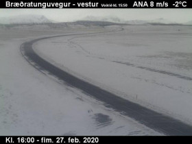 Image d'aperçu de la webcam Bræðratungu Route 359 - west