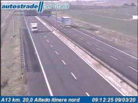 Immagine di anteprima della webcam Altedo - Traffic A13 - KM 20,0