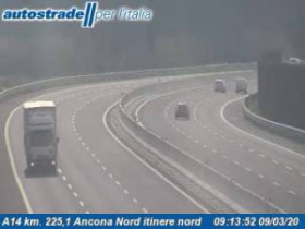 Immagine di anteprima della webcam Ancona - Traffic A14 - KM 224,6