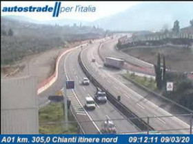 Immagine di anteprima della webcam Antella - Traffic A01 - KM 305,0