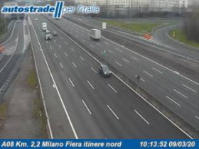 Immagine di anteprima della webcam Arese - Traffic A08 - KM 2,2