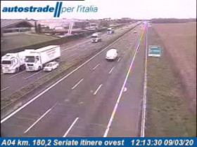 Immagine di anteprima della webcam Bagnatica - Traffic A04 - KM 180,2