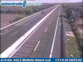 Immagine di anteprima della webcam Bisceglie - A14 - KM 642,5