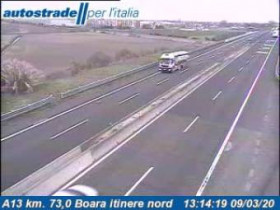 Preview webcam image Boara Pisani - A13 - KM 73,0