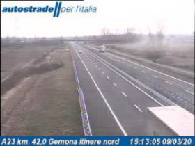 Immagine di anteprima della webcam Buja - A23 - KM 42,0 