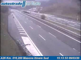 Immagine di anteprima della webcam  Campo Ligure - A26 - KM 16,2