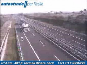 Immagine di anteprima della webcam Campomarino - A14 - KM 481,6