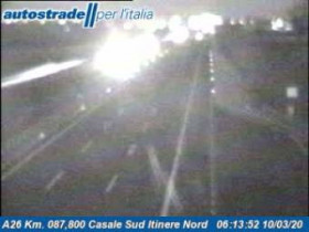 Immagine di anteprima della webcam Casale Monferrato - A26 - KM 87,8