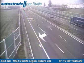 Image d'aperçu de la webcam Castelli Calepio - A04 - KM 190,5