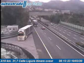 Webcam-Vorschaubild Celle Ligure - A10 - KM 31,7