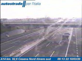 Image d'aperçu de la webcam Cesena - A14 - KM 92,6