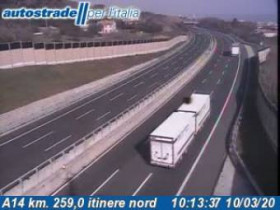 Immagine di anteprima della webcam Civitanova Marche - A14 - KM 259,0