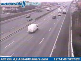 Immagine di anteprima della webcam Lainate - Traffic A08 - KM 8,9