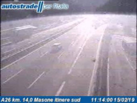 Preview webcam image Masone - A26 - KM 14,0