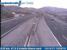 Immagine di anteprima della webcam Mercato San Severino - A30 - KM 47,9