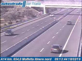 Immagine di anteprima della webcam Molfetta - A14 - KM 654,0