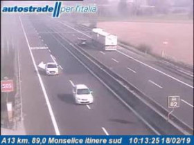 Webcam-Vorschaubild Monselice - A13 - KM 89,0