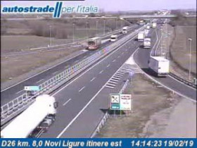 Immagine di anteprima della webcam Novi Ligure - Traffic D26 - KM 8,0