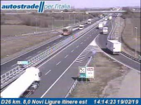 Náhledový obrázek webkamery Novi Ligure - Traffic D26 - KM 8,0