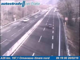 Immagine di anteprima della webcam Ornavasso - A26 - KM 197,1