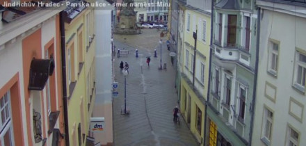 Immagine di anteprima della webcam Jindřichův Hradec - Panská street