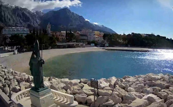 Immagine di anteprima della webcam Baška Voda - spiaggia Nikola