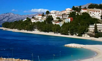 Preview webcam image Baška Voda - beach Podluka